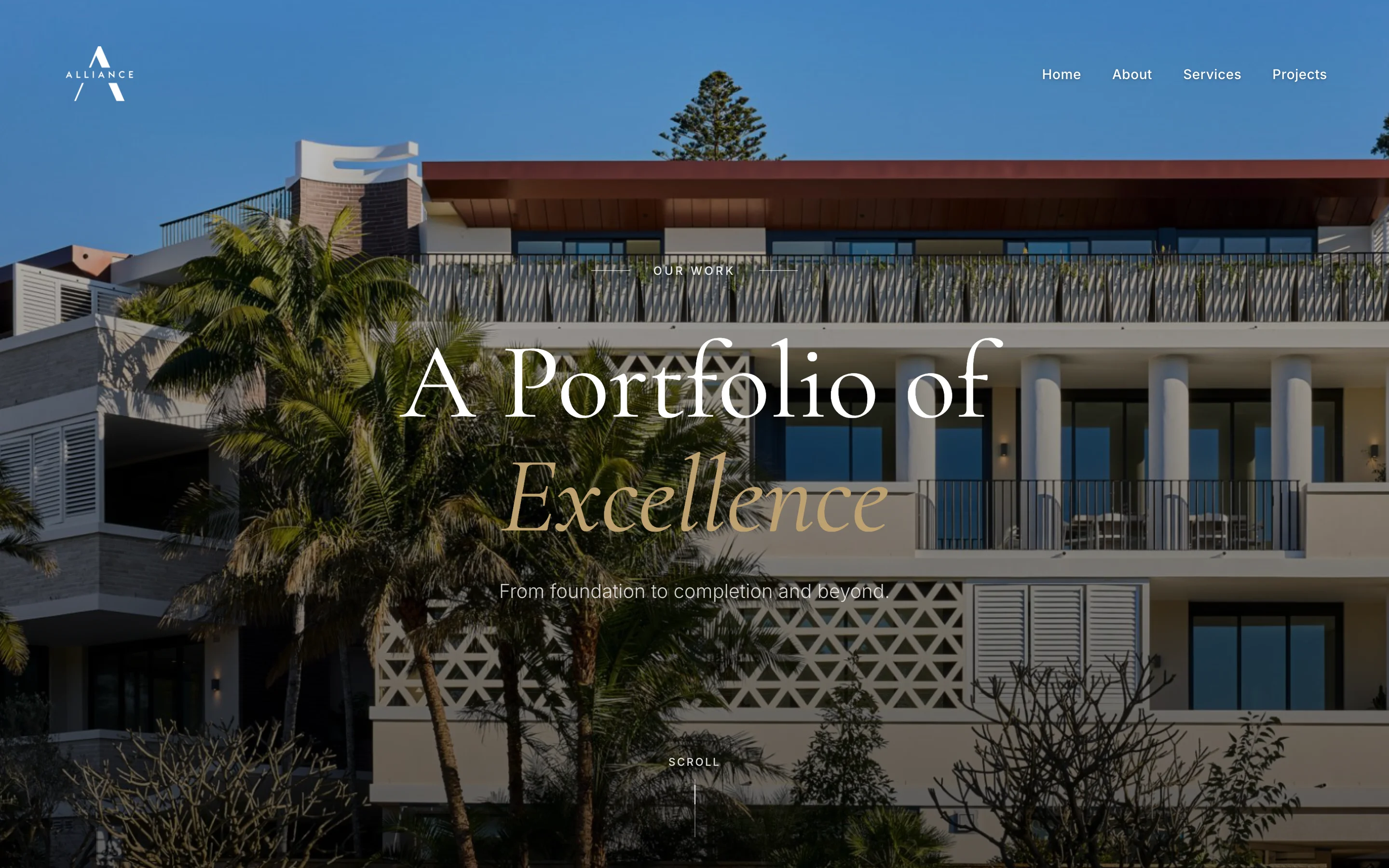 Alliance Living projects portfolio grid
